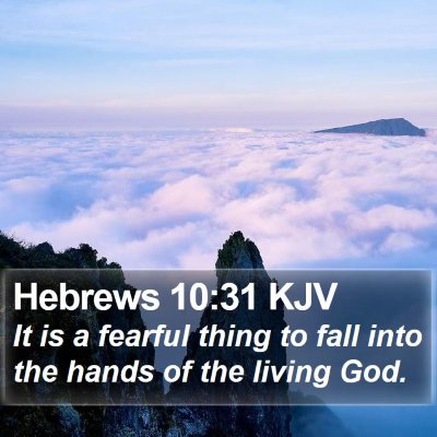 Hebrews 10:31 KJV Bible Verse Image