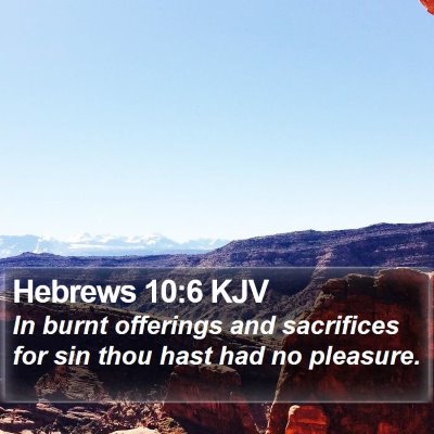 Hebrews 10:6 KJV Bible Verse Image