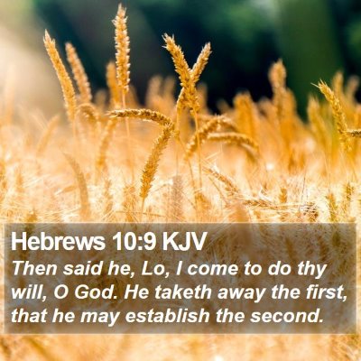 Hebrews 10:9 KJV Bible Verse Image