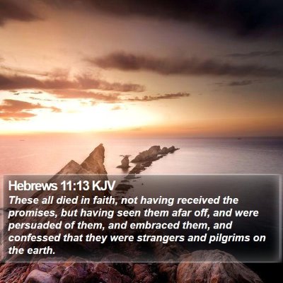 Hebrews 11:13 KJV Bible Verse Image