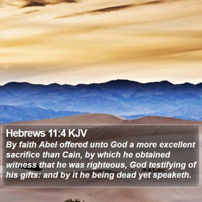 Hebrews 11:4 KJV Bible Verse Image