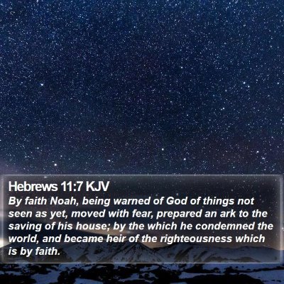 Hebrews 11:7 KJV Bible Verse Image
