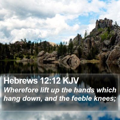 Hebrews 12:12 KJV Bible Verse Image