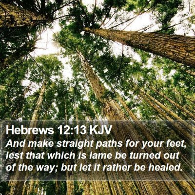Hebrews 12:13 KJV Bible Verse Image