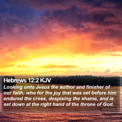 Hebrews 12:2 KJV Bible Verse Image