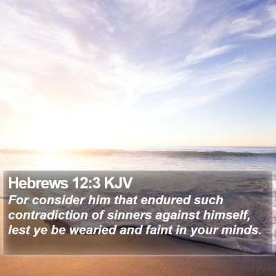 Hebrews 12:3 KJV Bible Verse Image