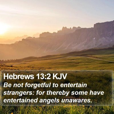 Hebrews 13:2 KJV Bible Verse Image