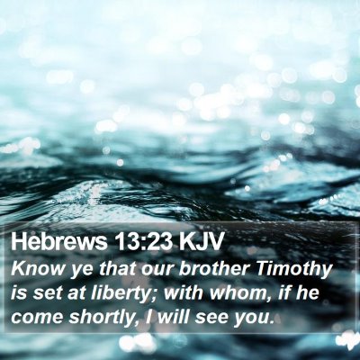 Hebrews 13:23 KJV Bible Verse Image