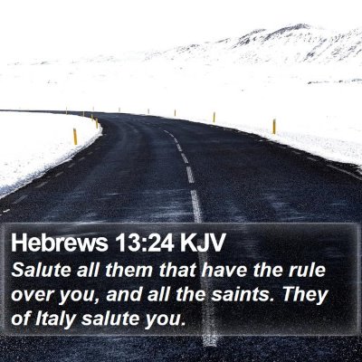 Hebrews 13:24 KJV Bible Verse Image