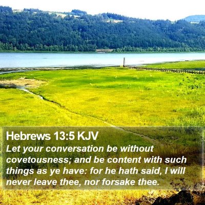 Hebrews 13:5 KJV Bible Verse Image