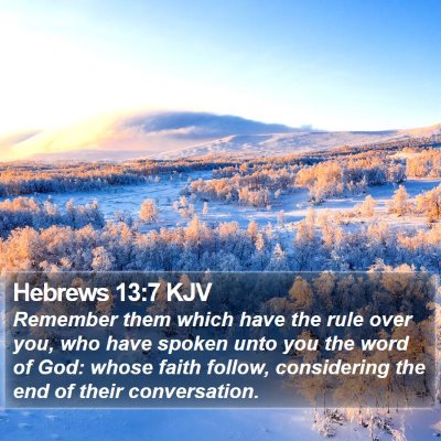 Hebrews 13:7 KJV Bible Verse Image