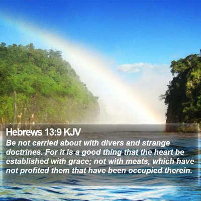 Hebrews 13:9 KJV Bible Verse Image