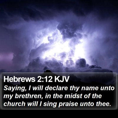 Hebrews 2:12 KJV Bible Verse Image