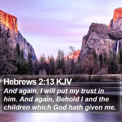 Hebrews 2:13 KJV Bible Verse Image