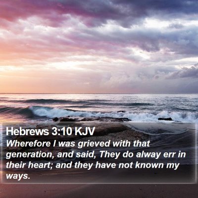 Hebrews 3:10 KJV Bible Verse Image