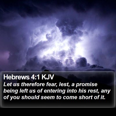 Hebrews 4:1 KJV Bible Verse Image