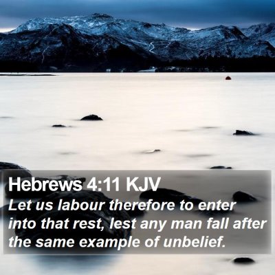 Hebrews 4:11 KJV Bible Verse Image