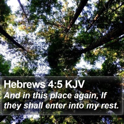 Hebrews 4:5 KJV Bible Verse Image