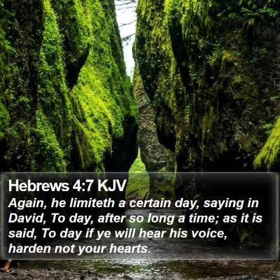Hebrews 4:7 KJV Bible Verse Image
