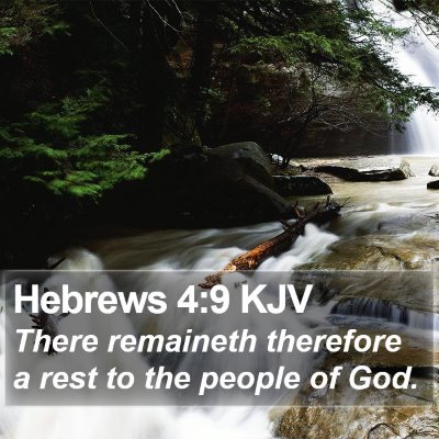 Hebrews 4:9 KJV Bible Verse Image