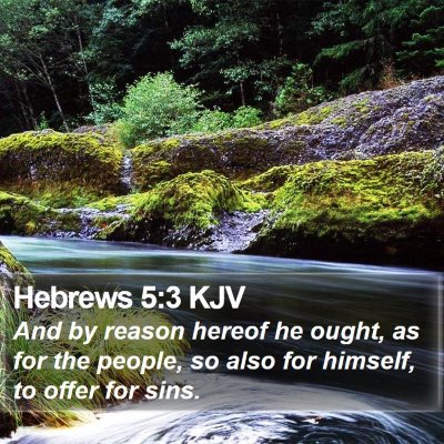 Hebrews 5:3 KJV Bible Verse Image