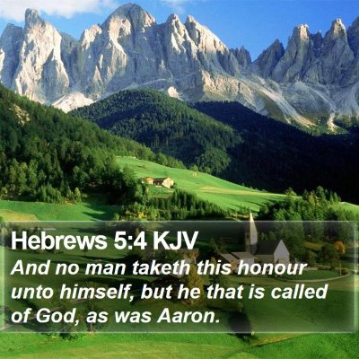 Hebrews 5:4 KJV Bible Verse Image