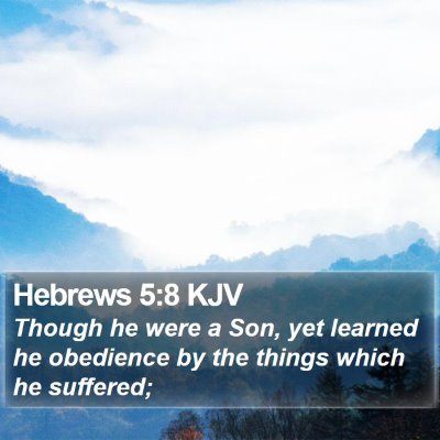 Hebrews 5:8 KJV Bible Verse Image