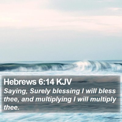 Hebrews 6:14 KJV Bible Verse Image