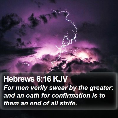 Hebrews 6:16 KJV Bible Verse Image