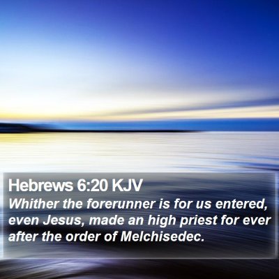 Hebrews 6:20 KJV Bible Verse Image
