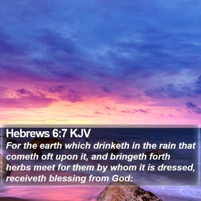Hebrews 6:7 KJV Bible Verse Image