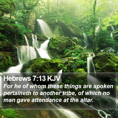 Hebrews 7:13 KJV Bible Verse Image
