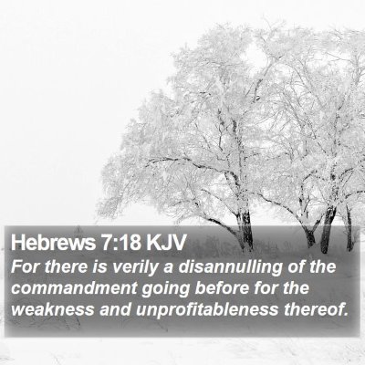 Hebrews 7:18 KJV Bible Verse Image