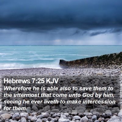 Hebrews 7:25 KJV Bible Verse Image
