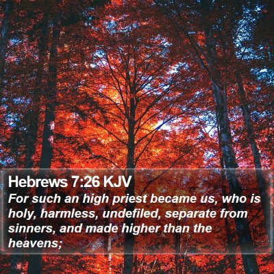 Hebrews 7:26 KJV Bible Verse Image