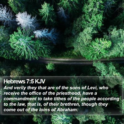 Hebrews 7:5 KJV Bible Verse Image