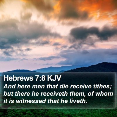 Hebrews 7:8 KJV Bible Verse Image