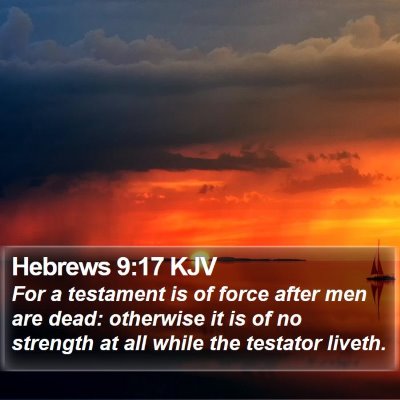 Hebrews 9:17 KJV Bible Verse Image