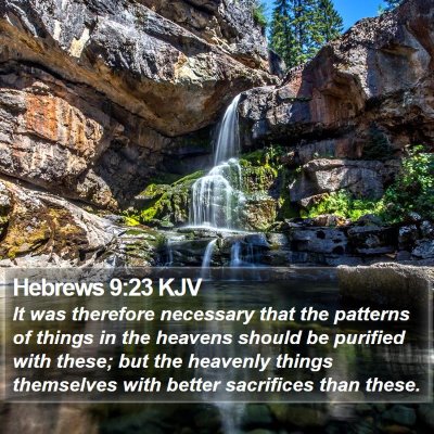 Hebrews 9:23 KJV Bible Verse Image