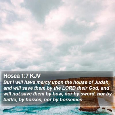 Hosea 1:7 KJV Bible Verse Image