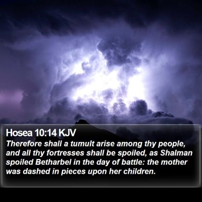 Hosea 10:14 KJV Bible Verse Image