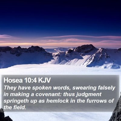 Hosea 10:4 KJV Bible Verse Image