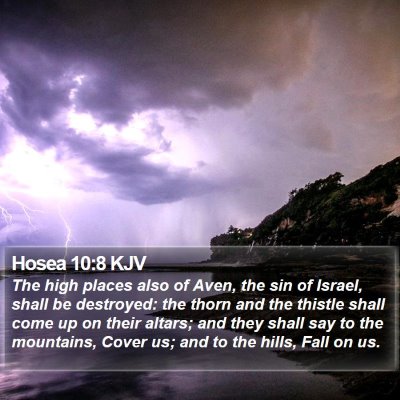Hosea 10:8 KJV Bible Verse Image