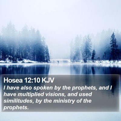 Hosea 12:10 KJV Bible Verse Image