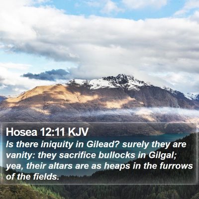 Hosea 12:11 KJV Bible Verse Image