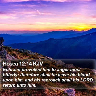 Hosea 12:14 KJV Bible Verse Image