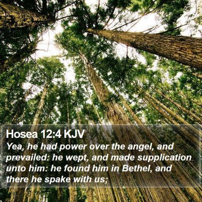 Hosea 12:4 KJV Bible Verse Image