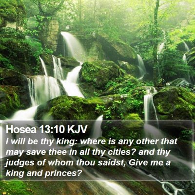 Hosea 13:10 KJV Bible Verse Image