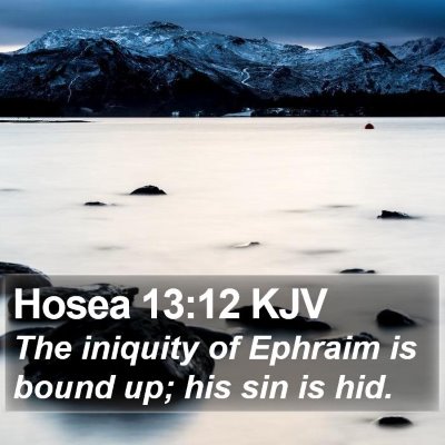 Hosea 13:12 KJV Bible Verse Image