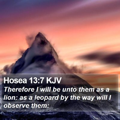 Hosea 13:7 KJV Bible Verse Image